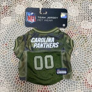 NFL Carolina Panthers Camo Green Pet Jersey XS